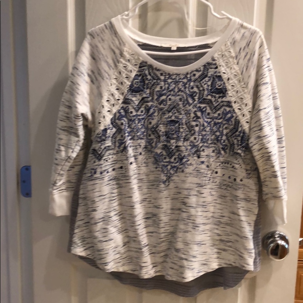 Miss Me Large beaded flare shirt